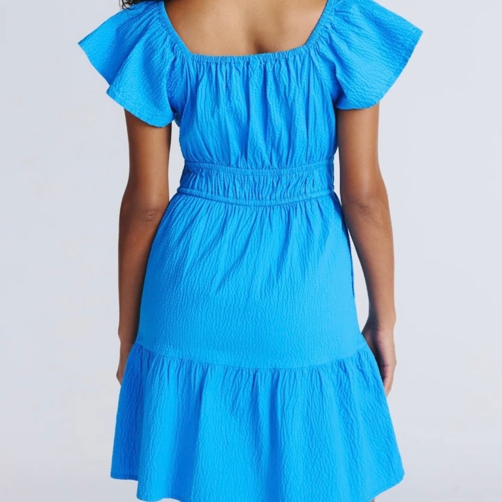 Time and Tru Women's Sweetheart Mini Dress with Flutter Sleeves, Size XXL - Picture 2 of 6